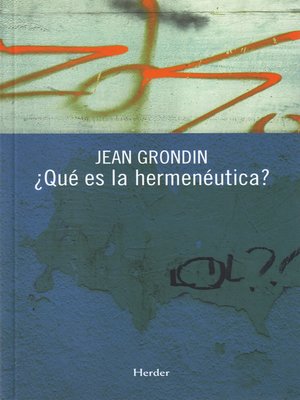 cover image of ¿Qué es la hermenéutica?